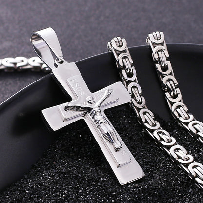 Exquisite Gold Cross Pendant Necklace