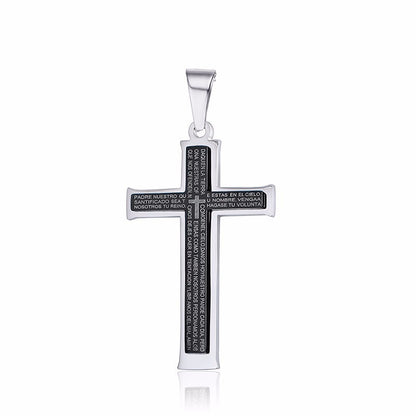 Double Cross Titanium Necklace – Refined Stainless Steel Pendant Jewelry